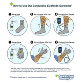 Conductive Electrode Socks Pair Package